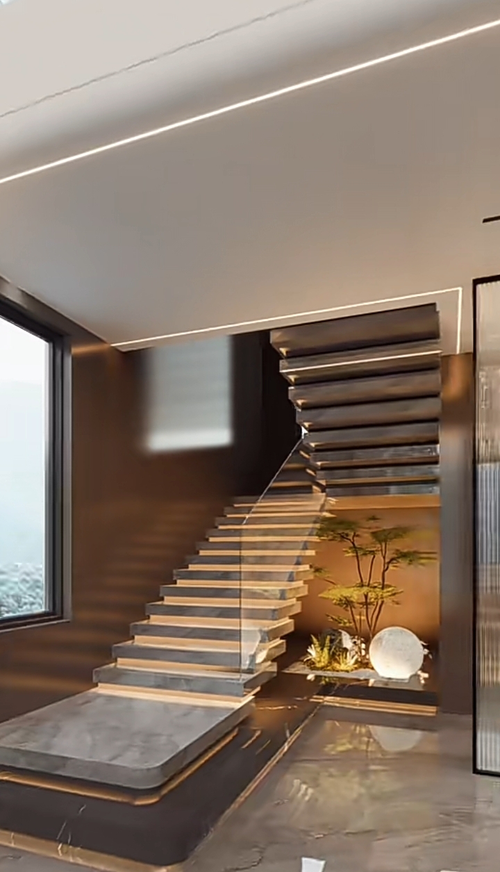 专业制作混凝土堆积悬浮弧形旋转楼梯